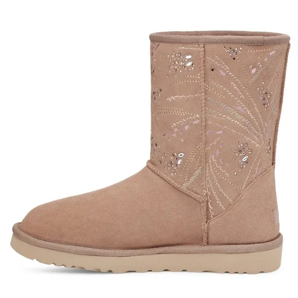 UGG® Beachwood & Goldtone Burst Classic
Short Suede Boot - Picture 3 of 11